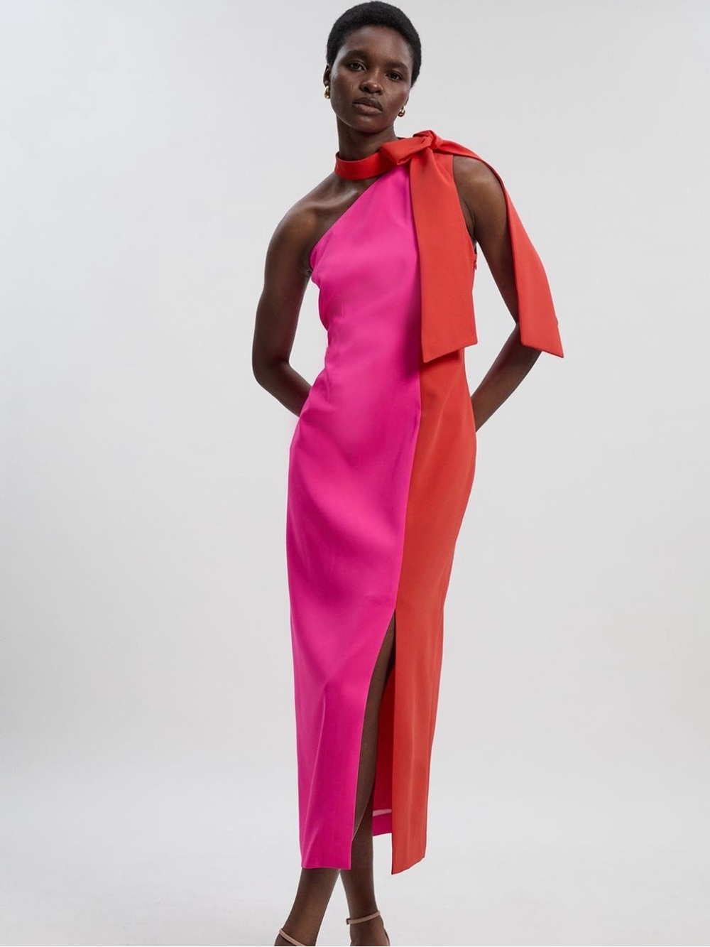 NWT Karen Millen Bow Tie Neck Dress
